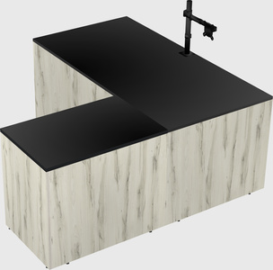L-shaped office desk