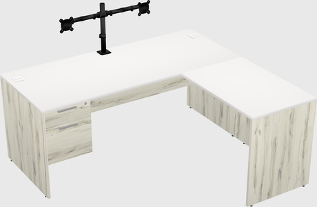 L-shaped office desk