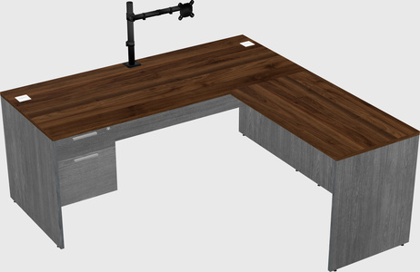 L-shaped office desk