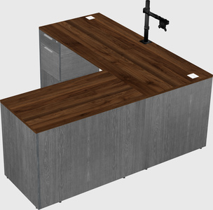 L-shaped office desk