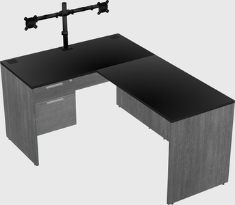 L-shaped office desk