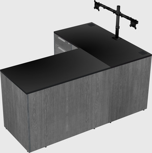L-shaped office desk