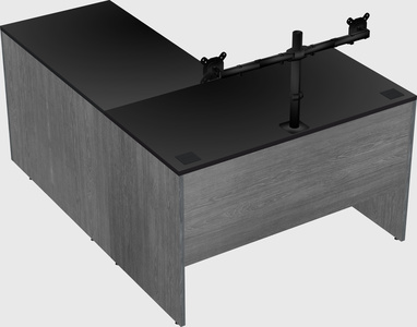 L-shaped office desk