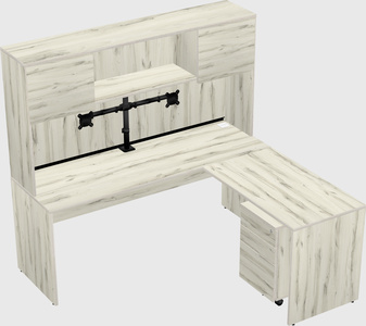 L-shaped office desk