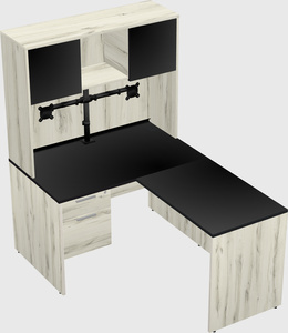 L-shaped office desk