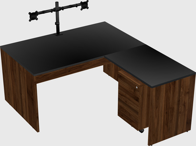 L-shaped office desk