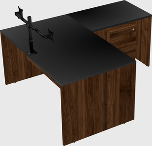L-shaped office desk