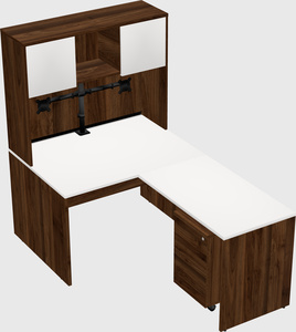 L-shaped office desk