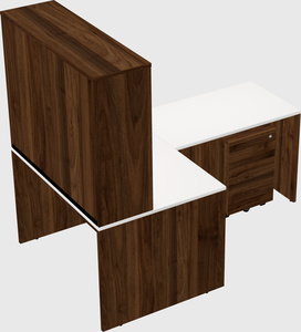 L-shaped office desk