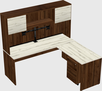 L-shaped office desk