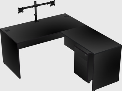 L-shaped office desk