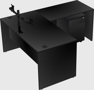L-shaped office desk
