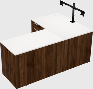 L-shaped office desk