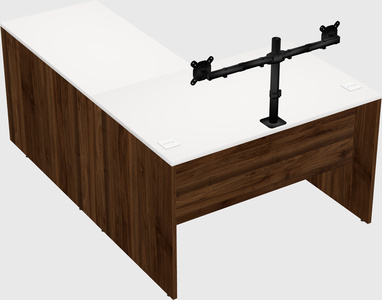 L-shaped office desk
