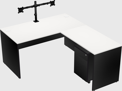L-shaped office desk