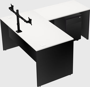 L-shaped office desk