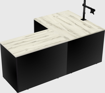 L-shaped office desk