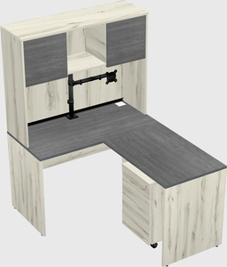 L-shaped office desk