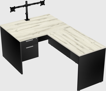 L-shaped office desk