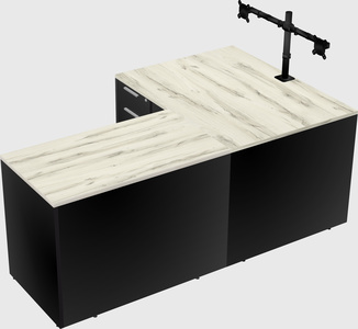 L-shaped office desk