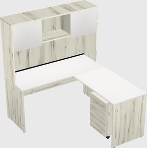 L-shaped office desk