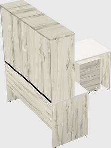 L-shaped office desk