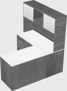 L-shaped office desk