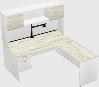 L-shaped office desk