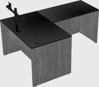 L-shaped office desk