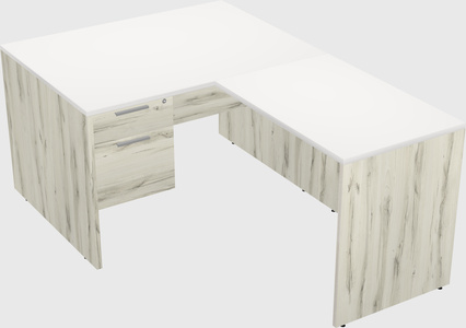 L-shaped office desk