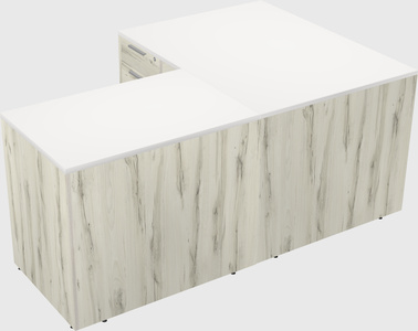 L-shaped office desk