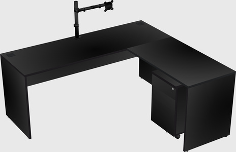 L-shaped office desk