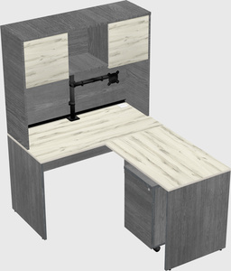 L-shaped office desk