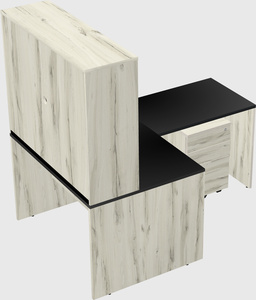 L-shaped office desk