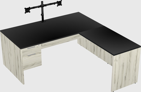 L-shaped office desk