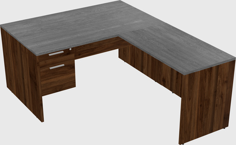 L-shaped office desk