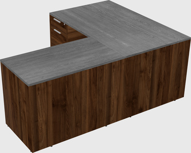 L-shaped office desk