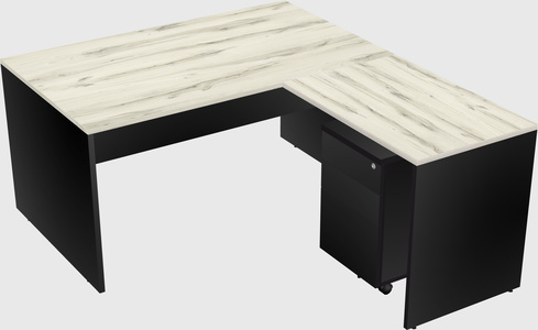 L-shaped office desk