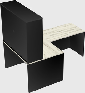 L-shaped office desk