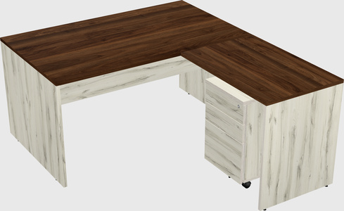 L-shaped office desk