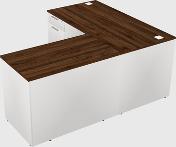L-shaped office desk