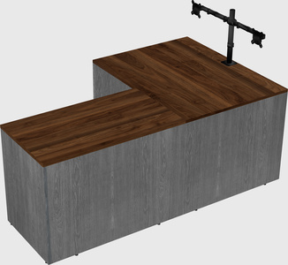 L-shaped office desk