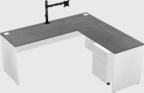 L-shaped office desk
