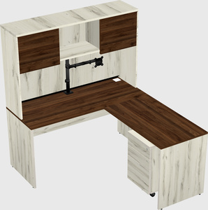 L-shaped office desk