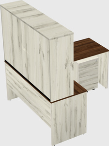 L-shaped office desk