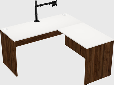 L-shaped office desk