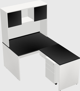 L-shaped office desk
