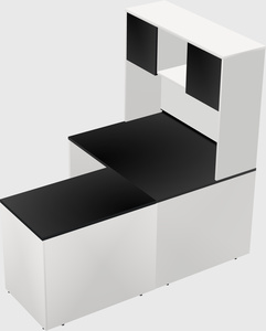 L-shaped office desk