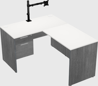 L-shaped office desk