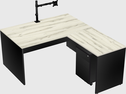 L-shaped office desk